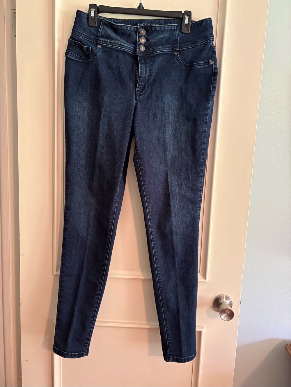 Maurices Dark Blue Three Button High-Rise Jegging